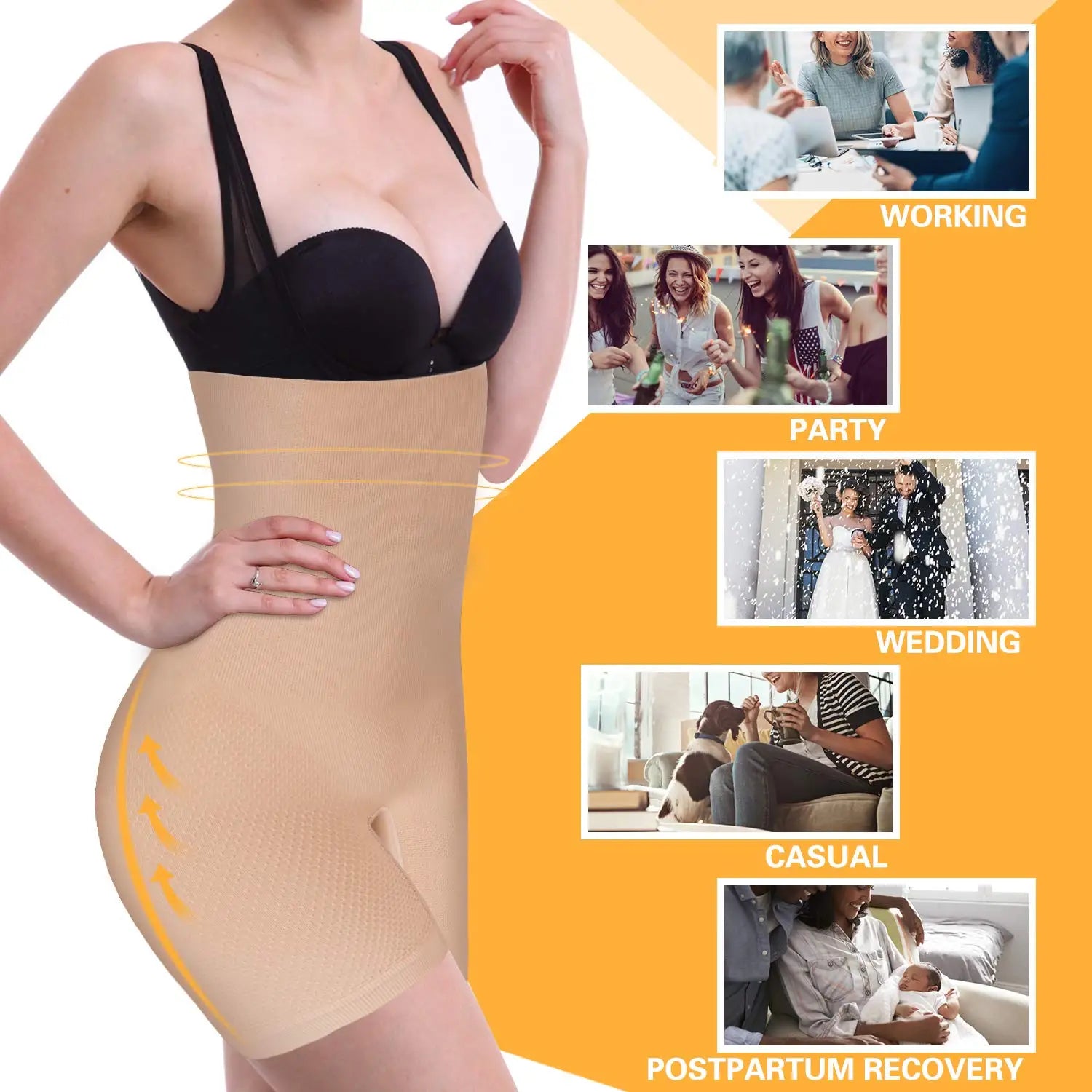 Shapewear Tummy Control Pantis for Women Butt Lifter High Waist Panty Compression Shorts Waist Trainer Body Shaper